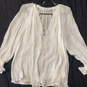 Zara button up Blouse